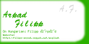 arpad filipp business card